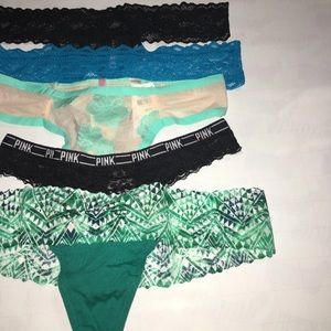 NWT Victoria Secret PINK Thong Panty Bundle